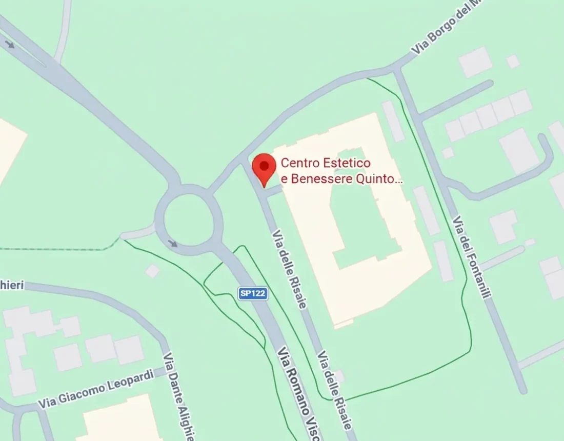 Mappa stradale Quinto Elemento Atelier del Benessere, Via delle Risaie 1/B, Basiglio - Milano 3